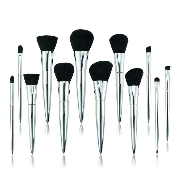 2019 new arrivals custom metal  handle maquillaje cosmetic makeup Brush set