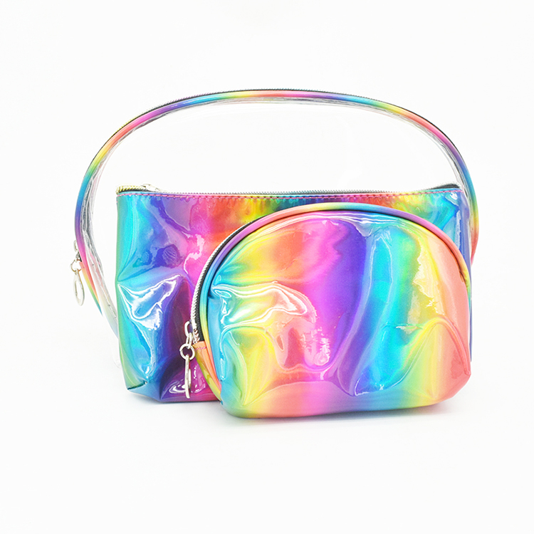 Portable Cosmetic Bag Set of 3 Different Sizes Makeup and Toiletry Pouch Purse Bag for Travel or Daily Use