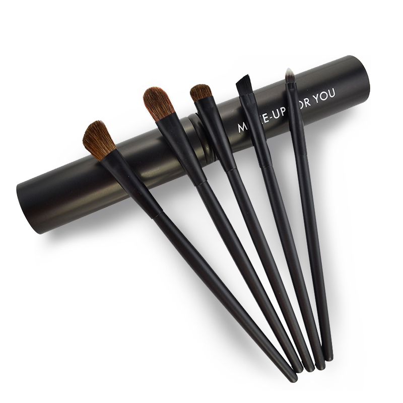 Private label 5pcs portable eyeshadow brush set travel eye makeup brush set For Makeup Tool Kit
