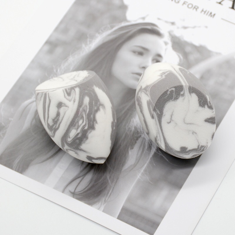 Mixed color Non latex Hot marble texture sponge for make up China factory manufacturer High stretch face sponge