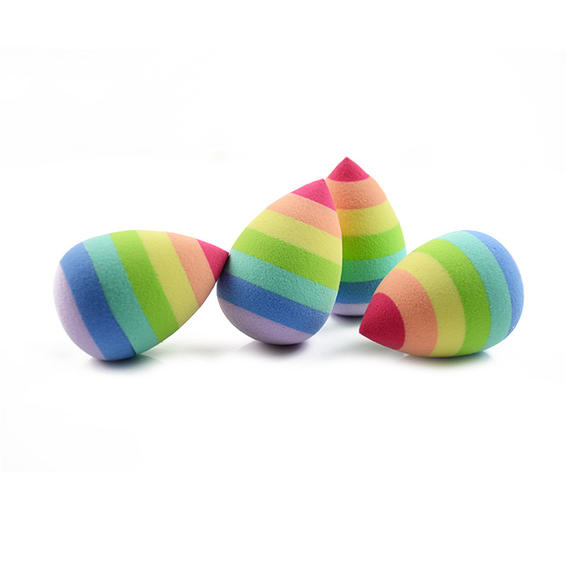 Popular Washable Laser Custom Logo Functional Professional Rainbow Beauty Sponge Blender