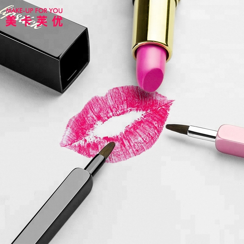 New Design Portable Retractable Lip Brush for Lipstick Lip Gloss Liner Brush Nylon Hair Makeup Brush