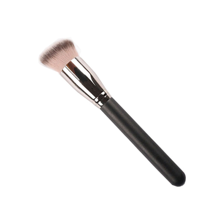 Deluxe round large makeup angular foundation brush with high quality synthetic hair