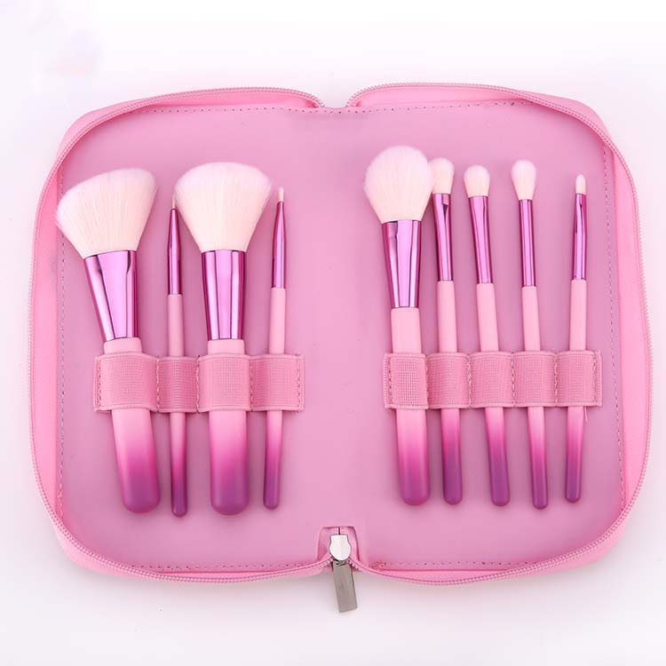 Wholesale Beautiful Synthetic Hair Makeup Brushes Set with bag