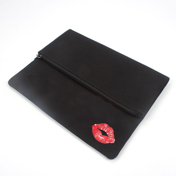 Cotton Canvas Hand Clutch Leisure Customize Made Embroidery Clutch Purse Bag