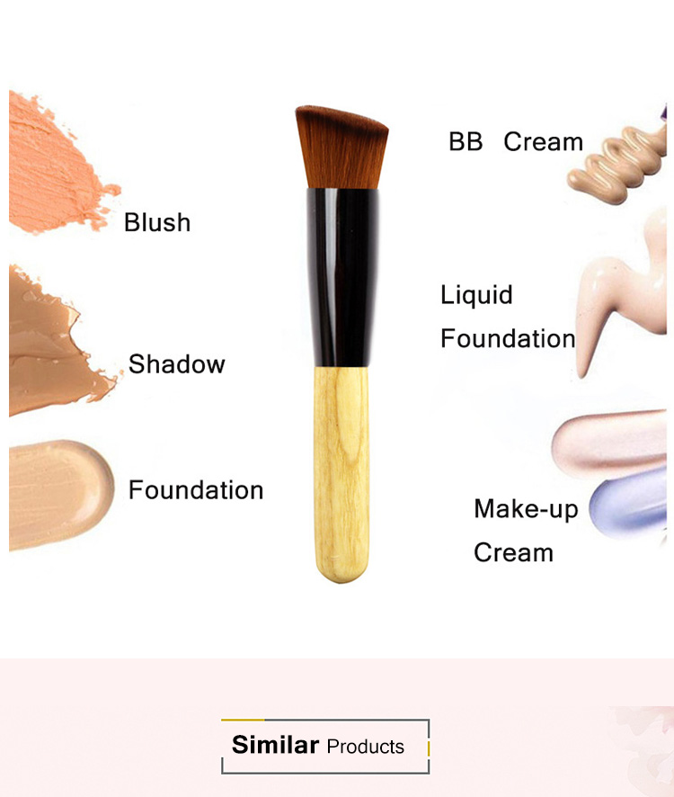 Cheap 1 Piece Single Angled Top BB Cream Foundation Blush Eyeshadow Makeup Brushes