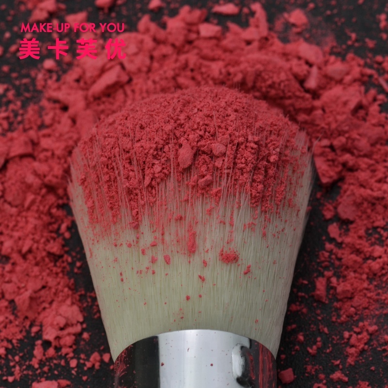 Synthetic Fibre Retractable Oval Kabuki Brush Private Label Pretty Makeup Brush For Powder