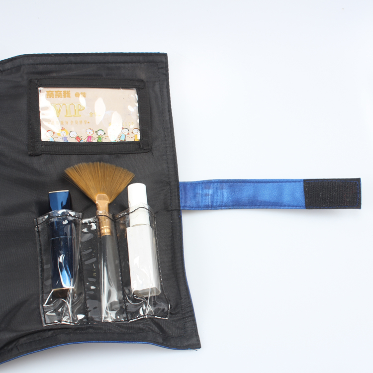 Satin And PVC Toiletry Travel Bag Foldable Cosmetic Bag for Vacation