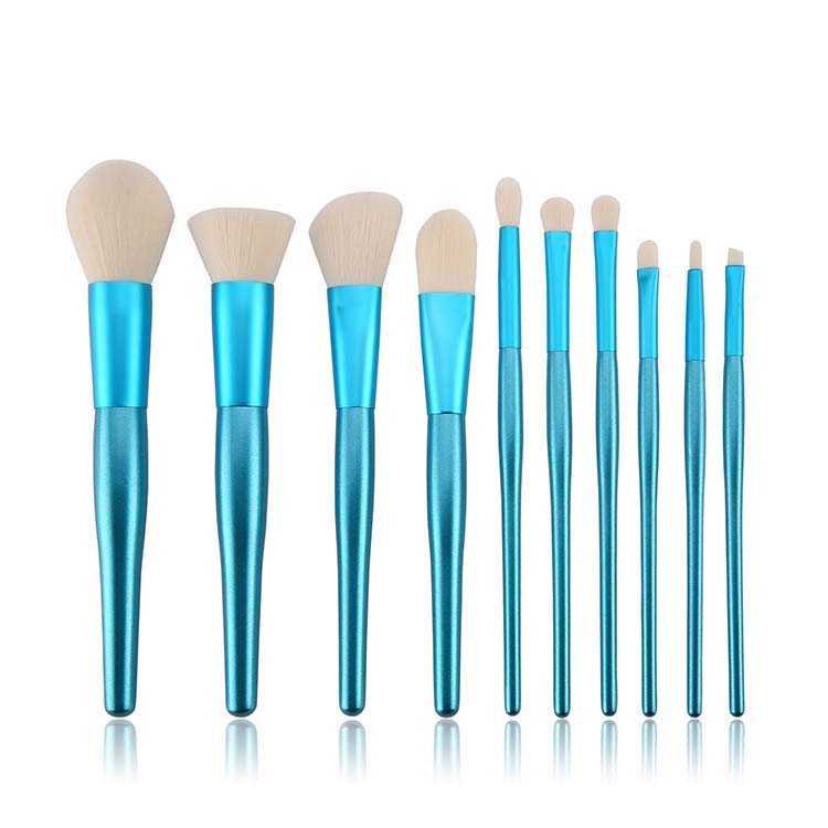 10 Pcs Face Foundation Powder Cosmetic Beauty Essentials Make Up brush set