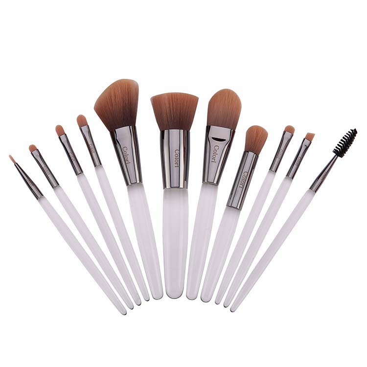 12 Pieces White Acrylic makeup tools free sample makeup brushes set