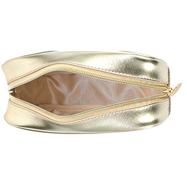 Cosmetic Brush Organizer Holder Travel Gold Makeup Bag for Women