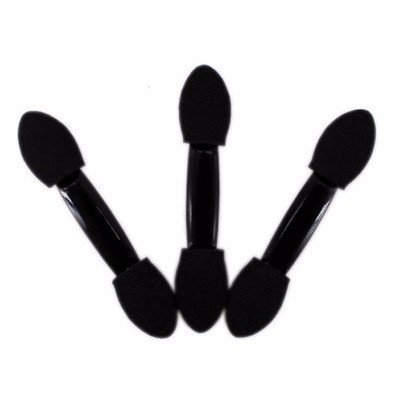 double head end eyeshadow sponge puff, disposable eyeshadow makeup sponge foam custom logo eye applicator