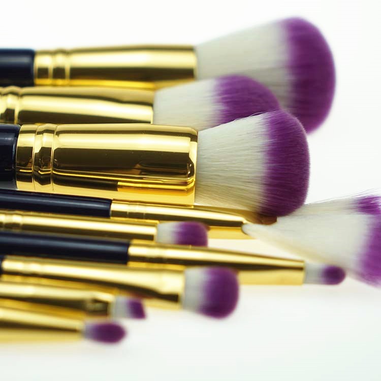 New trending flat nice 9pcs cosmetic brush set
