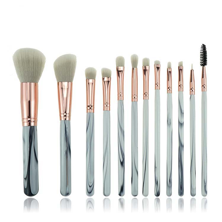 2019 best professional marble  cosmetic make up brush  for makeupup
