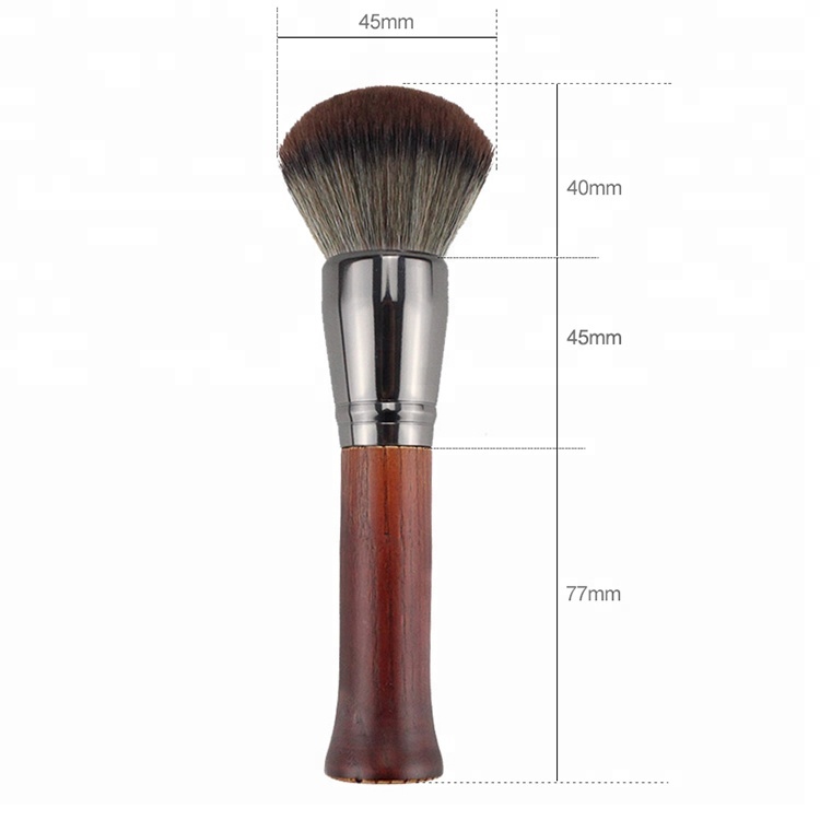 Personalized Rosewood-like Human Hair Large Loose Powder Cosmetic Brush For Makeup