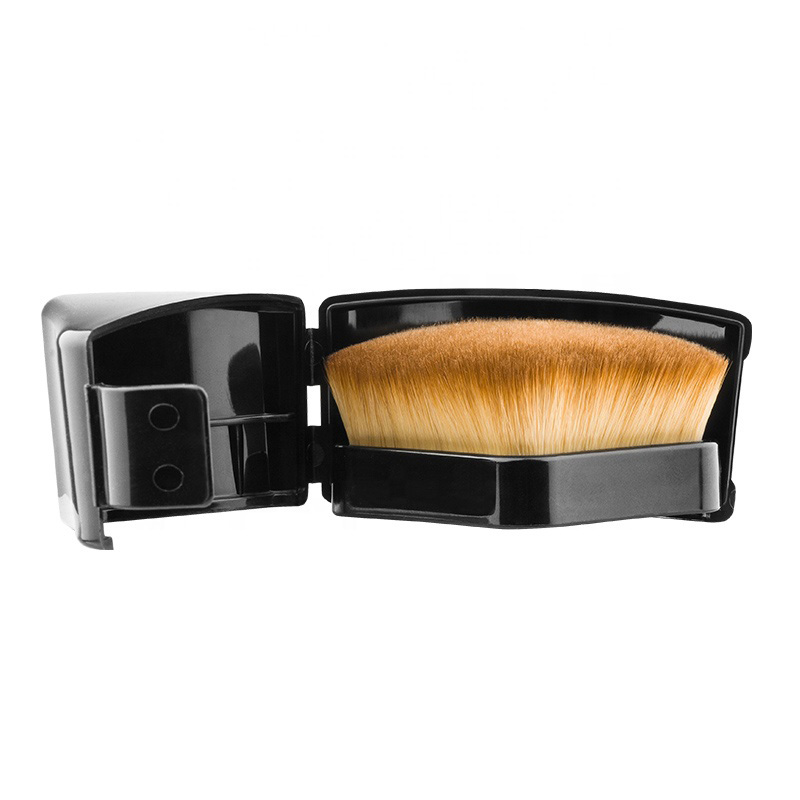 Rhombic Portable Synthetic Foundation Makeup Brush With Cap