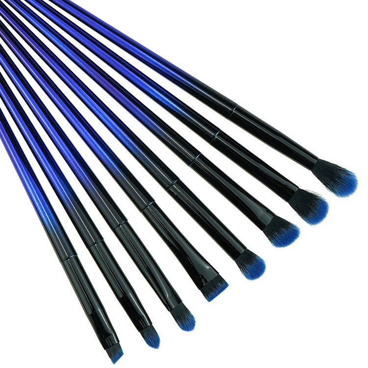 China makeup suppliers high quality synthetic hair plastic handle 12pcs cosmetic brush set