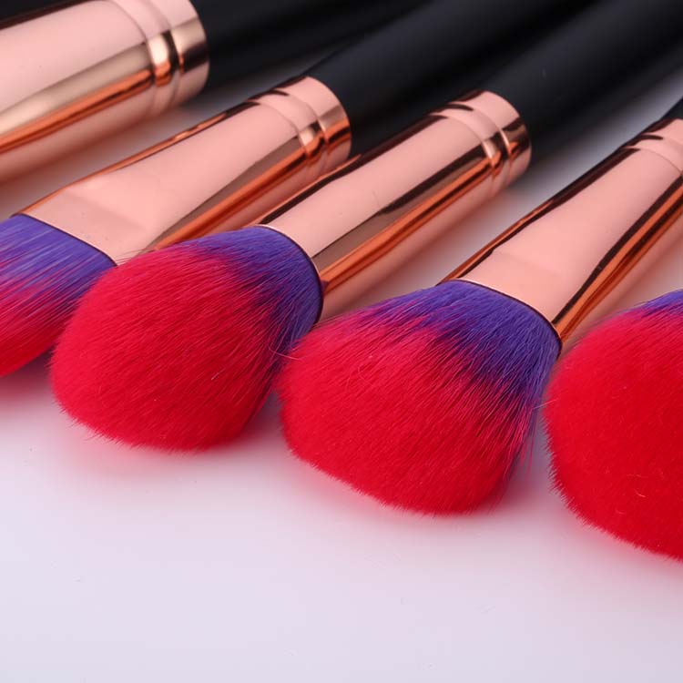 14PCS Vegan Makeup Brush Set rose golden salon professional brushes