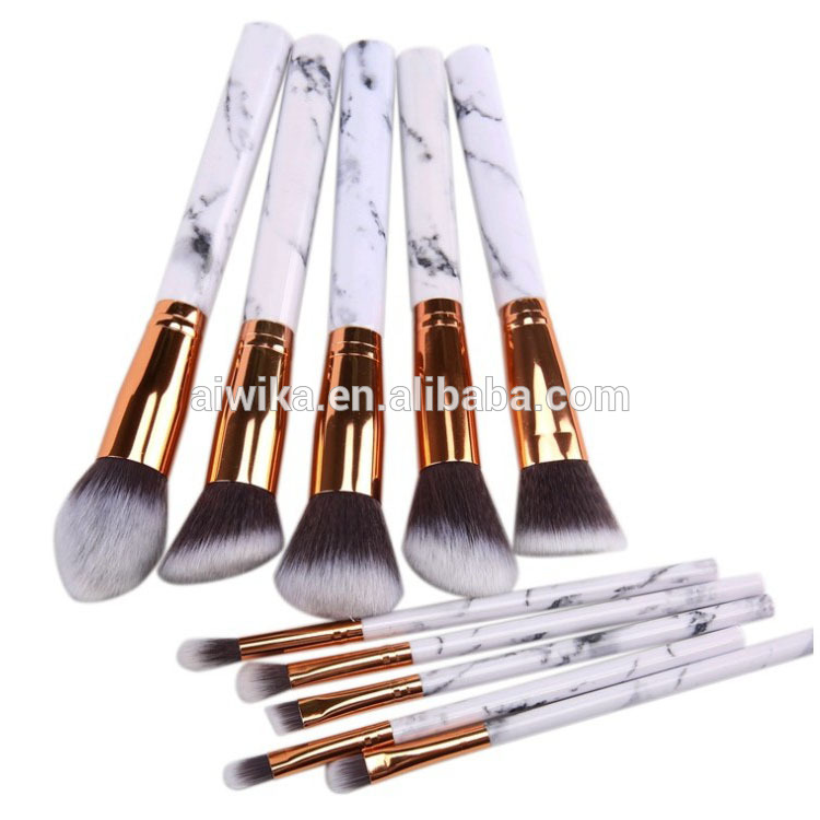 New Product Synthetic Makeup Brushes for Face marble Brush with Custom Logo Brushes