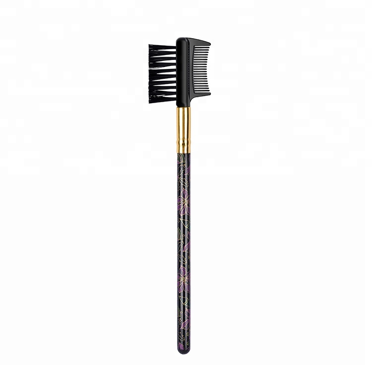 Vegan Makeup Brushes Private Label Eyebrow Cosmetic Tools Nylon Eye Comb Brush