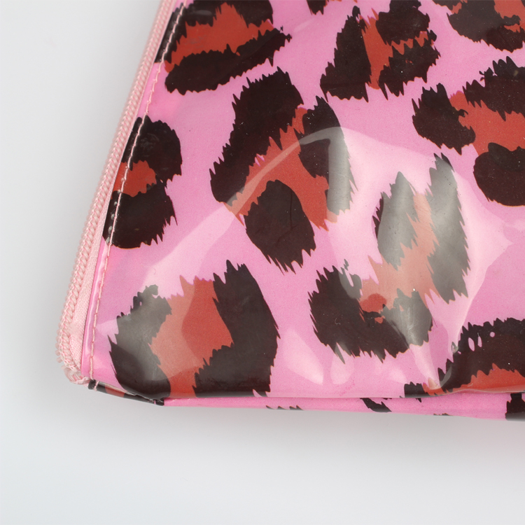 Customized Logo Pouch Bag Makeup Toliery Zipper Pouch Cosmetic Leopard Makeup Bag