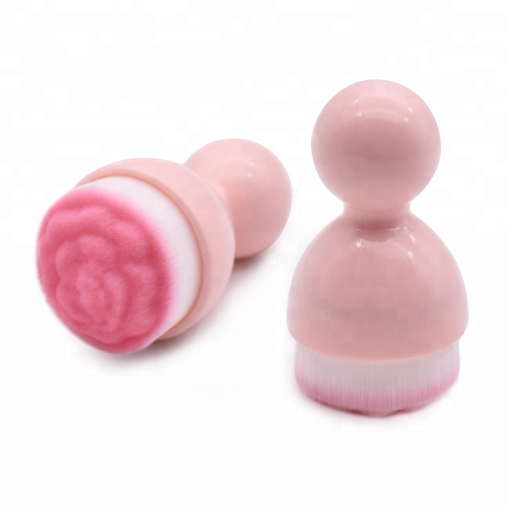 Large Luxury Portable Foundation Makeup Brush Seal Flower Flat Foundation Make Up Brush