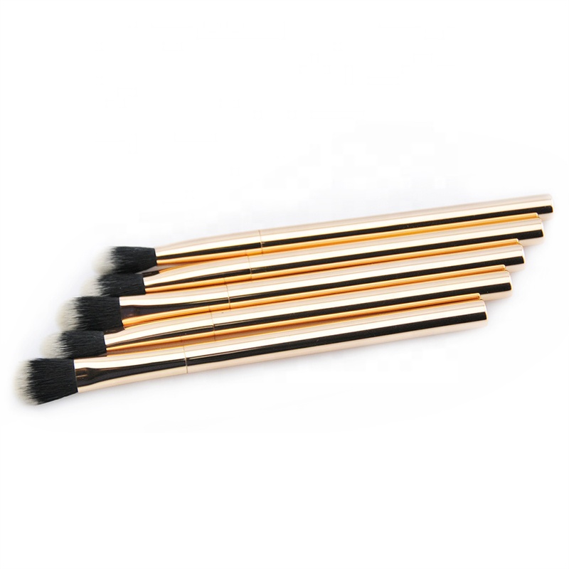 Shenzhen Wholesaler Synthetic Eye Cosmetic Brush Gold Metal Eyeshadow Brush