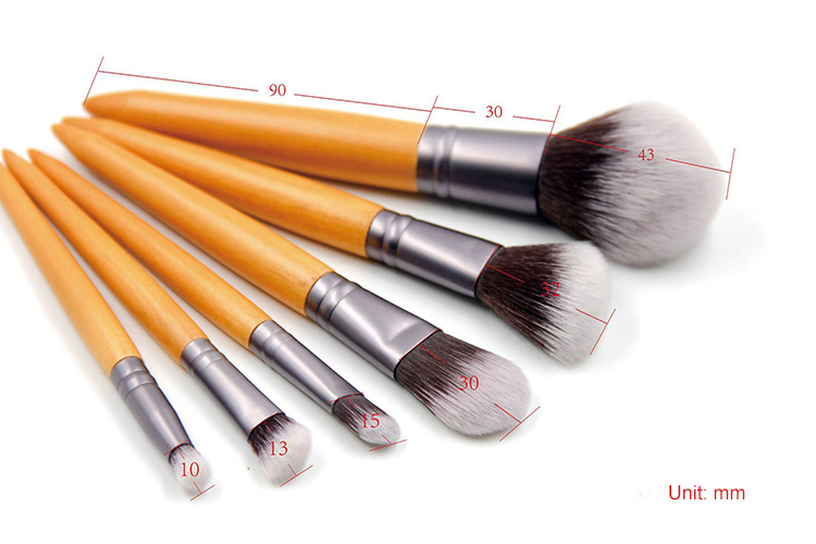 Professional High Quality Wood Handle Vegan Makeup Brushes Private Label