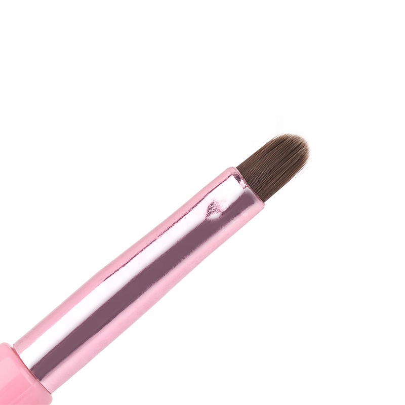 Kids Cute Mini Foldable Doll Nylon Lip Brush For Makeup