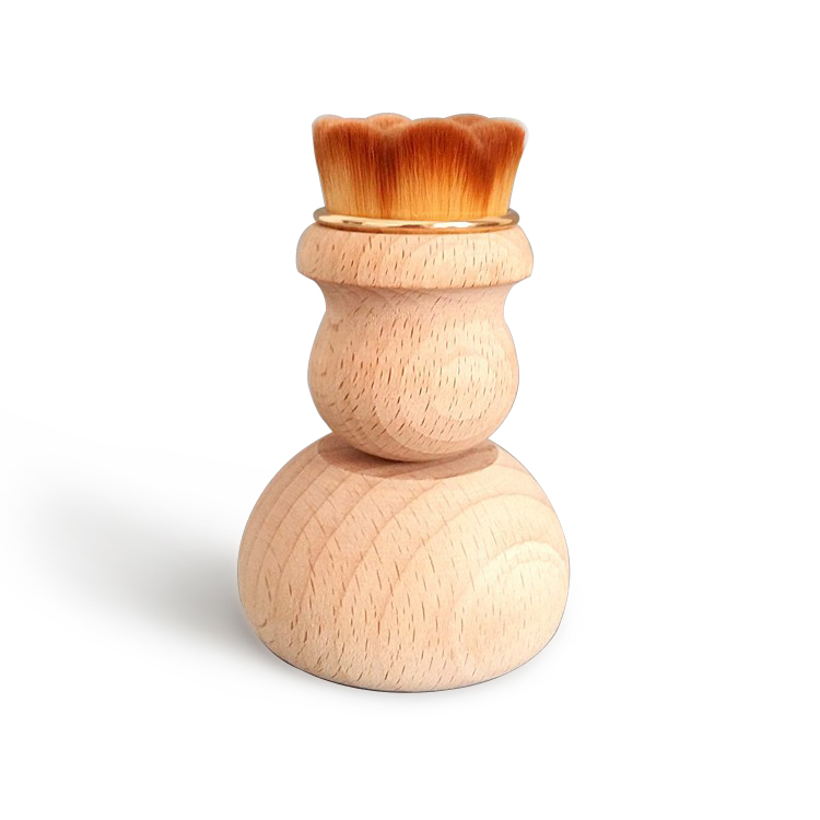 2019 Cosmetic Bamboo Mushroom Kabuki Foundation Brush