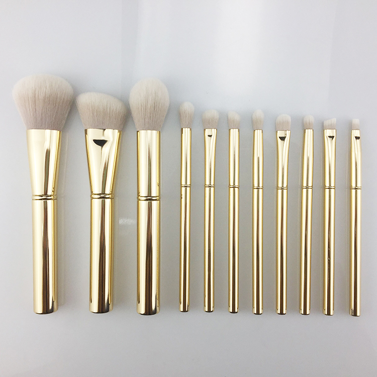 Personal Care and Makeup Tool Gold Metal Makeup Brushes Glitter Cosmetic Brush
