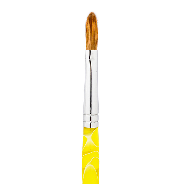 OEM Round Shape 100% Pure Kolinsky Hair Acrylic Handle Art Nails Design Acrylic Nail Brush