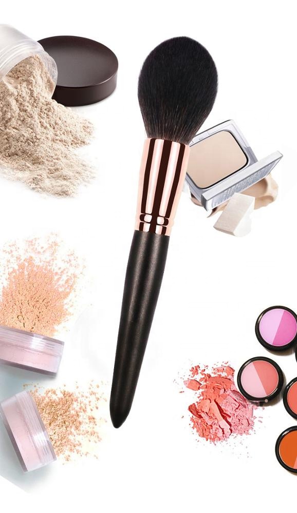 Hot Sale Portable Make Up Loose Powder Brush Goat Hair Makeup Powder Brush