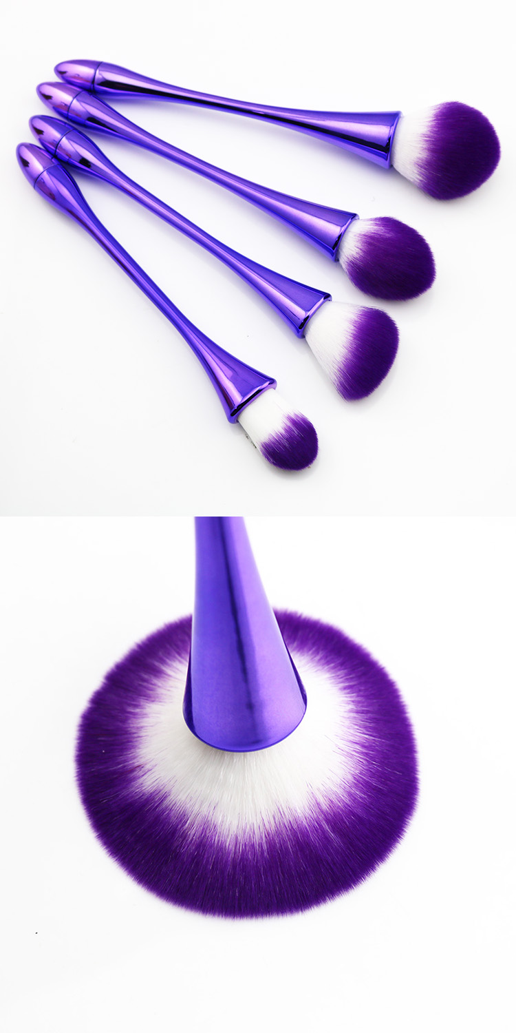 high quality 10pcs goblet purple make up brushes makeup brush set