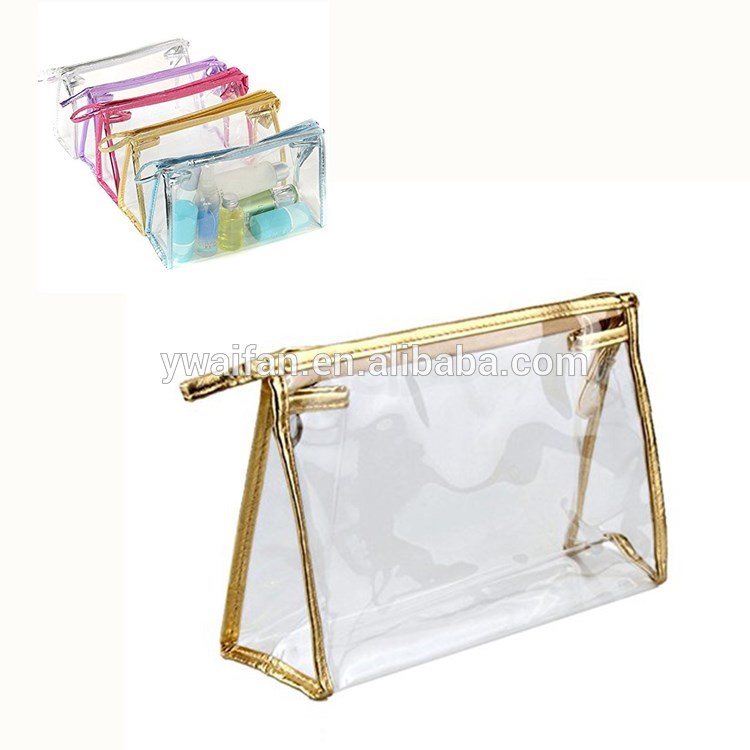 Clear Transparent Waterproof Plastic PVC Travel Cosmetic Toiletry Makeup Bag Organizer Pouch Tote Bag