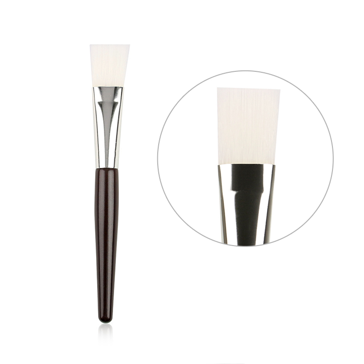 Smooth comfortable black flat brush soft synthetic hair facial mask brush for beauty skin care