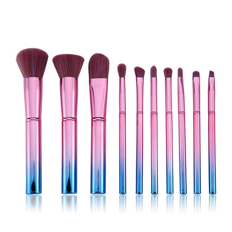 Factory Price Make up Brush Set 10 Pcs kabuki powder Blush Eye Shadow brush