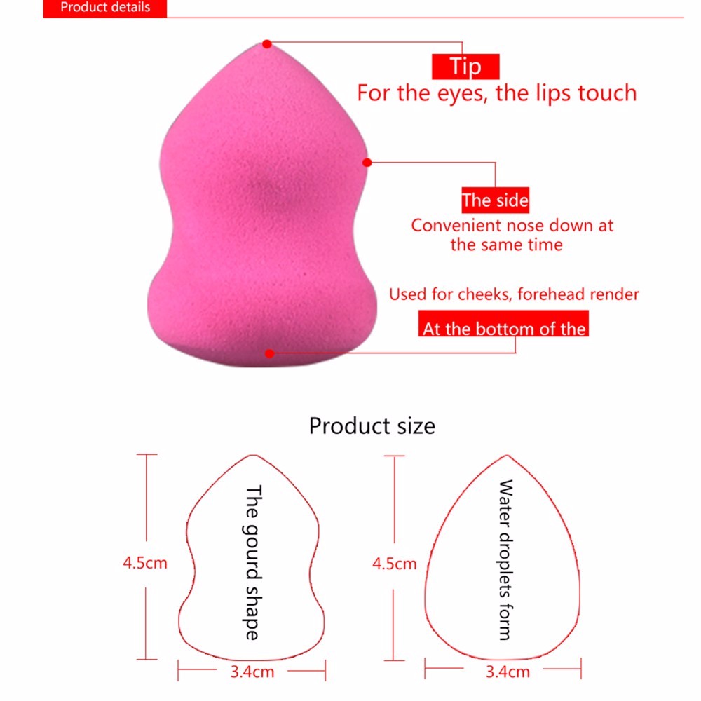 Makeup Foundation Sponge Cosmetic Puff Powder Make Up Blender Flawless Facial Beauty Tools Random Color Wholesale