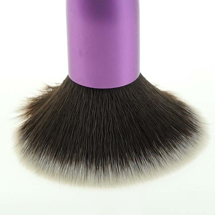 15 Piece Purple Ferrule New Makeup Brushes Flat Foundation Makeup Brush With PU Bag