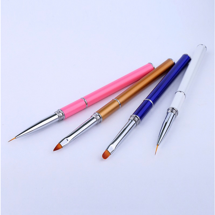 High Quality Metal Handle Gel Nylon Nail Brushes Set In Nail Brush 2018