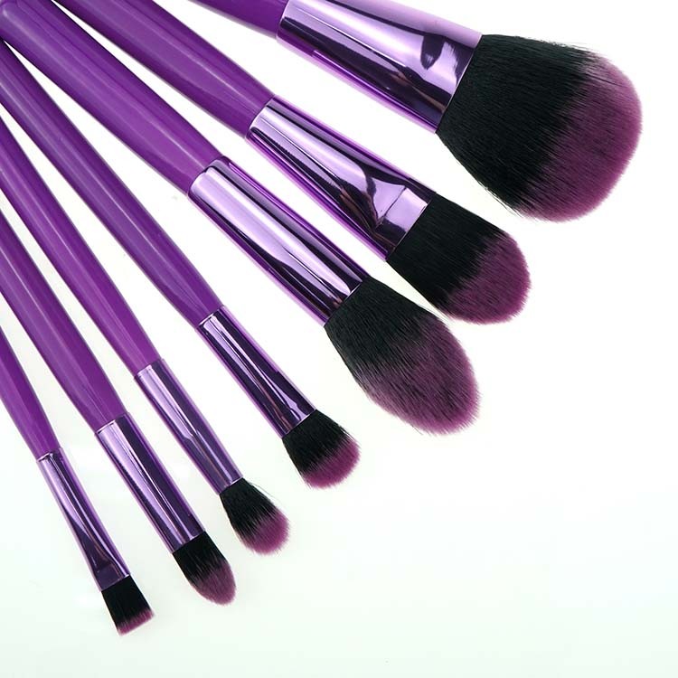 7pcs Facial Nylon Hair Purple Makeup Tools Cosmetics Makeup Brushes set