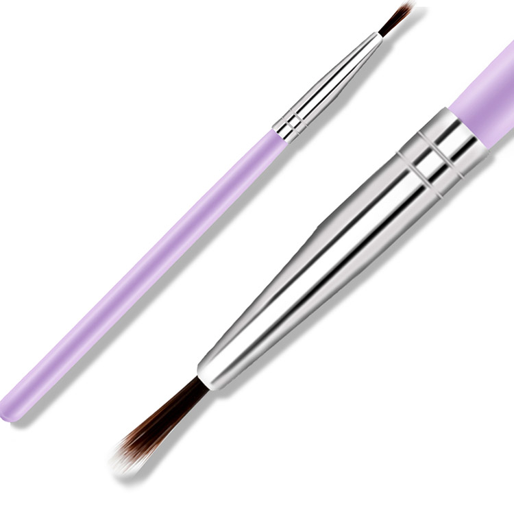 Custom Wood Handle Soft Synthetic Hair Precise Eyeliner Brush For Women