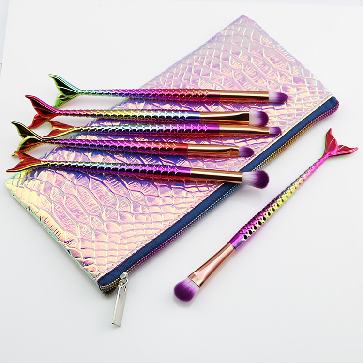 wholesale beauty supply private label custom logo mermaid makeup brush