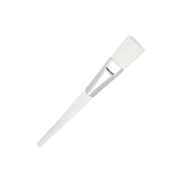 Plastic handle small white facial mask brush with synthetic hair