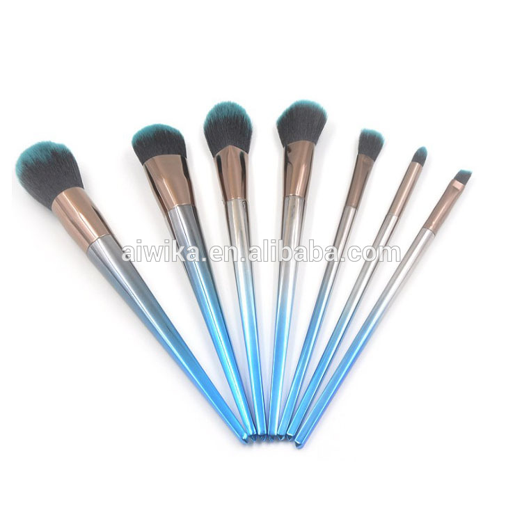Custom 7pcs makeup brush, Pro art high quality cosmetic makeup brush set OEM brushes Private label