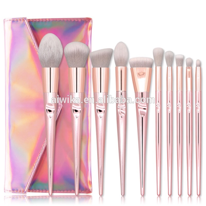 Customized Professional Cosmetics 10pcs Makeup Brushes Private Label