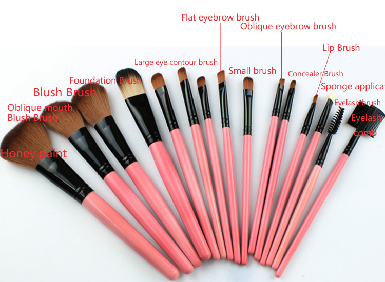 Factory pro private label cosmetic beauty 15pcs brush sets makeup