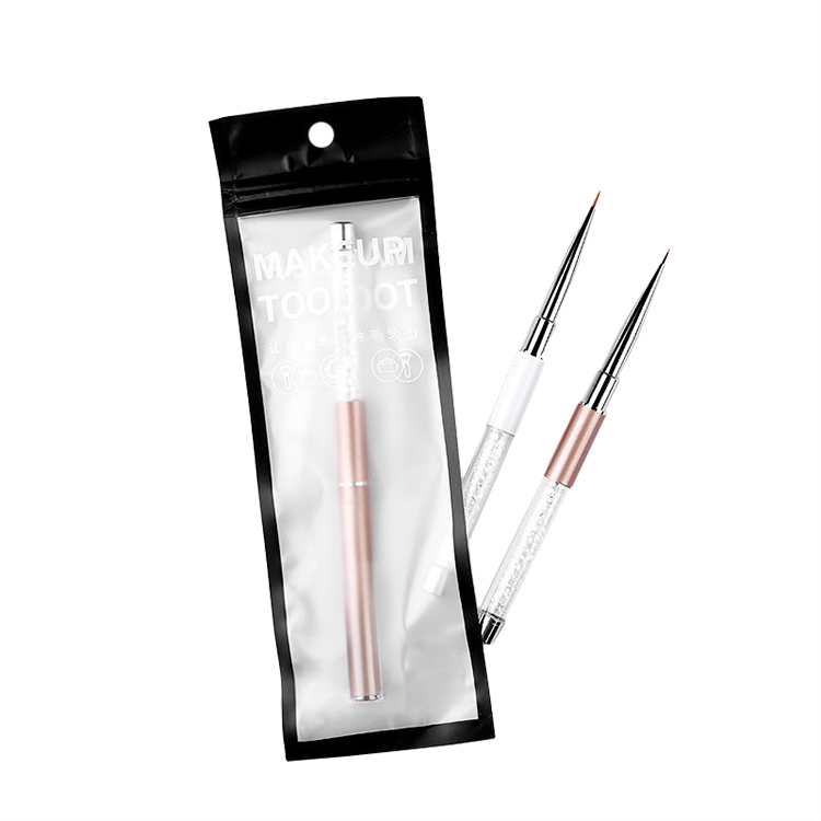 New Product 2018 Diamond Makeup Brush Kit Crystal Eyeliner Brush With Lid