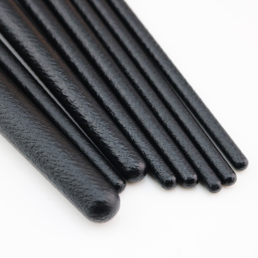Premium 8Pcs Simulated Aritificial Leather Handle Black Makeup Brush