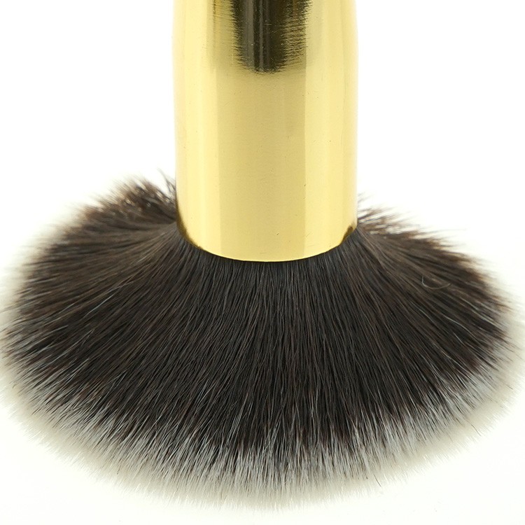 High quality synthetic hair wooden handle 10pcs black cosmetic brush set